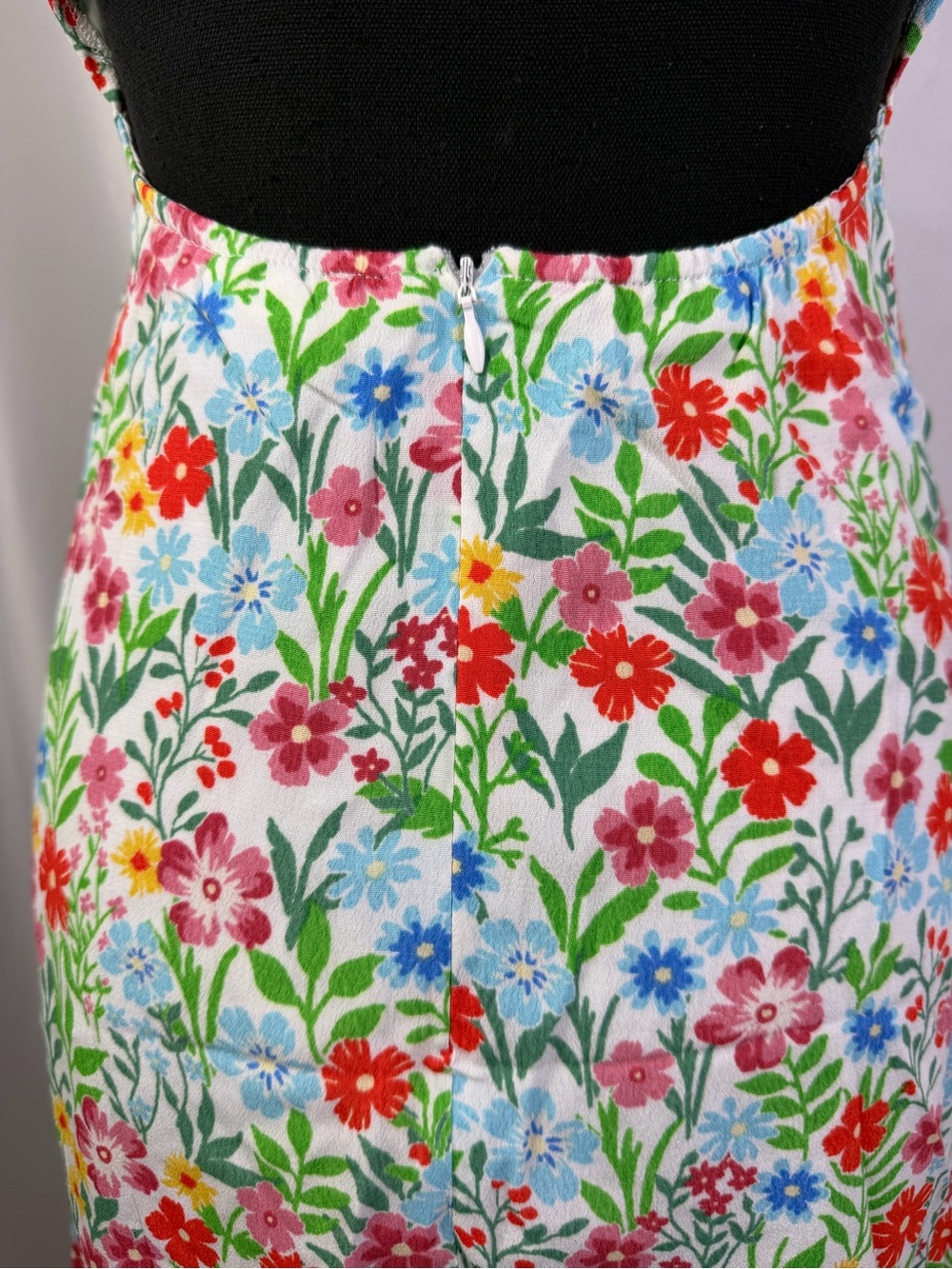 Sky to Moon White Floral Cutout Mini Sundress Sweetheart Neckline Open Back M - Picture 10 of 12